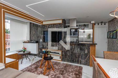 Sala  de apartamento à venda com 2 quartos, 51m² em Centro, Diadema