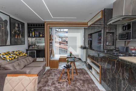 Sala  de apartamento à venda com 2 quartos, 51m² em Centro, Diadema