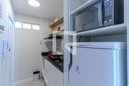 Cozinha de apartamento para alugar com 1 quarto, 23m² em Vila Buarque, São Paulo