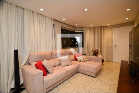 Sala 2 ambientes de apartamento à venda com 3 quartos, 100m² em Sion, Belo Horizonte