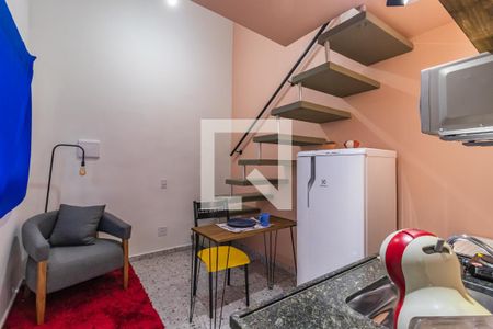 Sala/Cozinha de apartamento para alugar com 1 quarto, 24m² em Vila do Conde, Barueri