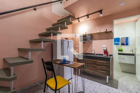 Sala/Cozinha de apartamento para alugar com 1 quarto, 24m² em Vila do Conde, Barueri