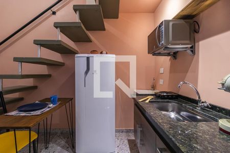 Sala/Cozinha de apartamento para alugar com 1 quarto, 24m² em Vila do Conde, Barueri