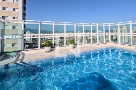 Área Comum - Piscina de apartamento para alugar com 1 quarto, 97m² em Embaré, Santos