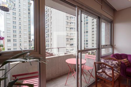 Varanda Sala de apartamento à venda com 1 quarto, 83m² em Vila Olímpia, São Paulo