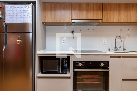 Cozinha de kitnet/studio para alugar com 1 quarto, 24m² em Brooklin, São Paulo