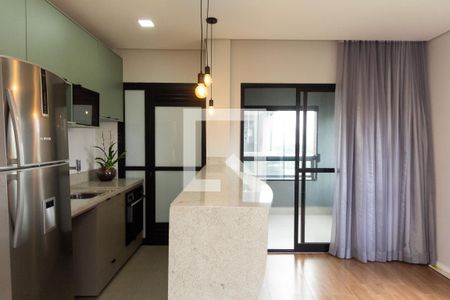 Sala/Cozinha de apartamento para alugar com 1 quarto, 39m² em Indianópolis, São Paulo