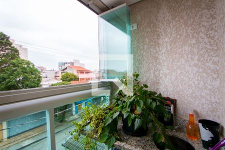 Varanda da sala de apartamento para alugar com 2 quartos, 55m² em Parque Sao Vicente, Mauá