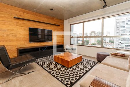 Sala de apartamento para alugar com 1 quarto, 70m² em Campo Belo, São Paulo