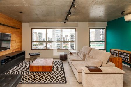 Sala de apartamento para alugar com 1 quarto, 70m² em Campo Belo, São Paulo