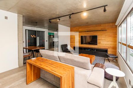 Sala de apartamento para alugar com 1 quarto, 70m² em Campo Belo, São Paulo