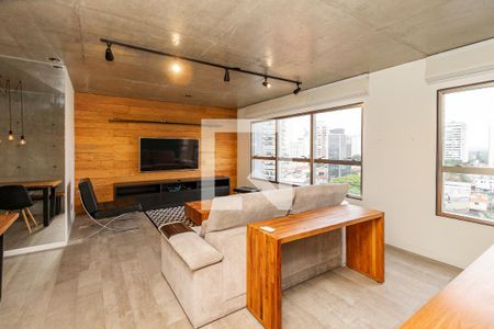 Sala de apartamento para alugar com 1 quarto, 70m² em Campo Belo, São Paulo