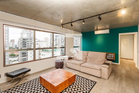 Sala de apartamento para alugar com 1 quarto, 70m² em Campo Belo, São Paulo