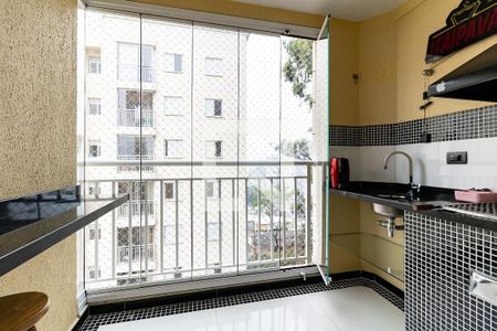 Varanda da Sala de apartamento à venda com 3 quartos, 69m² em Vila Caraguata, São Paulo