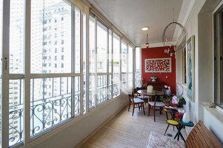 Varanda da Sala de apartamento à venda com 4 quartos, 190m² em Jardim Paulista, São Paulo