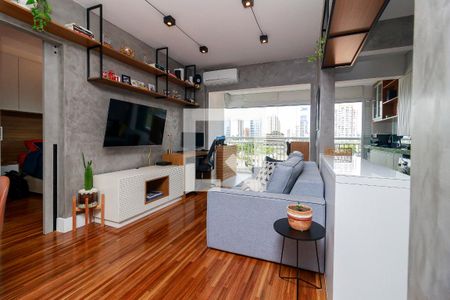 Sala de apartamento à venda com 1 quarto, 49m² em Vila Cordeiro, São Paulo