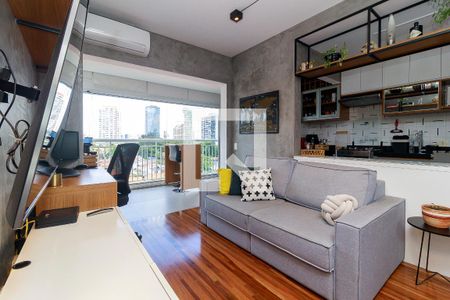 Sala de apartamento à venda com 1 quarto, 49m² em Vila Cordeiro, São Paulo