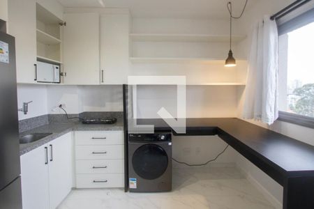 Sala/Cozinha de apartamento para alugar com 1 quarto, 27m² em Chácara Santo Antônio (zona Sul), São Paulo