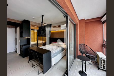 Sacada de kitnet/studio para alugar com 1 quarto, 26m² em Santo Amaro, São Paulo