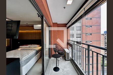 Sacada de kitnet/studio para alugar com 1 quarto, 26m² em Santo Amaro, São Paulo