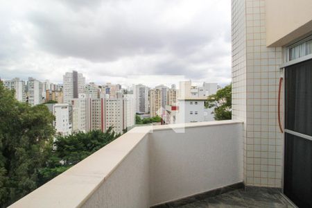 Varanda da Sala de apartamento à venda com 3 quartos, 120m² em Santo Antônio, Belo Horizonte