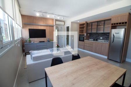 Sala de apartamento para alugar com 1 quarto, 49m² em Vila Sao Francisco (zona Sul), São Paulo