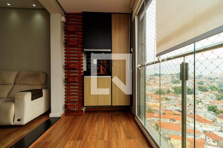 Varanda da Sala de apartamento para alugar com 2 quartos, 50m² em Carandiru, São Paulo