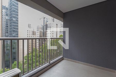 Varanda de kitnet/studio para alugar com 1 quarto, 26m² em Moema, São Paulo