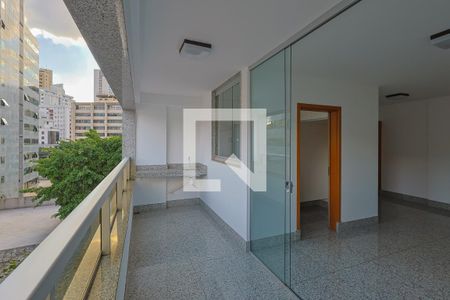 Varanda da Sala de apartamento para alugar com 3 quartos, 141m² em Serra, Belo Horizonte