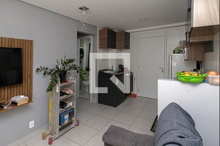 sala, cozinha e área de serviço compartilhadas_5 de apartamento para alugar com 2 quartos, 32m² em Parque Fongaro, São Paulo