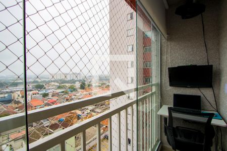 Varanda da sala de apartamento à venda com 3 quartos, 58m² em Vila Homero Thon, Santo André