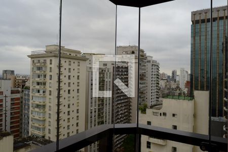 Vista da varanda de apartamento para alugar com 1 quarto, 50m² em Cerqueira César, São Paulo