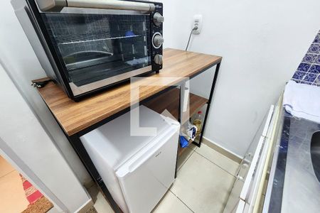 Cozinha de kitnet/studio à venda com 1 quarto, 18m² em Laranjeiras, Rio de Janeiro