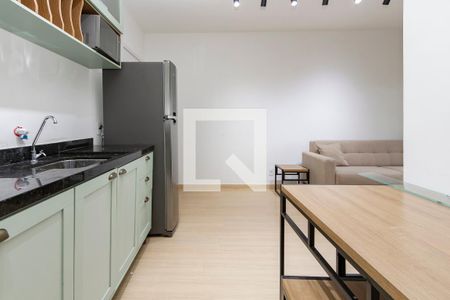 Cozinha de apartamento à venda com 2 quartos, 45m² em Santo Amaro, São Paulo