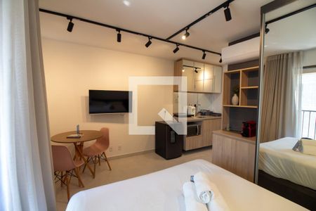 Sala/ Quarto - Studio de kitnet/studio à venda com 1 quarto, 25m² em Campo Belo, São Paulo