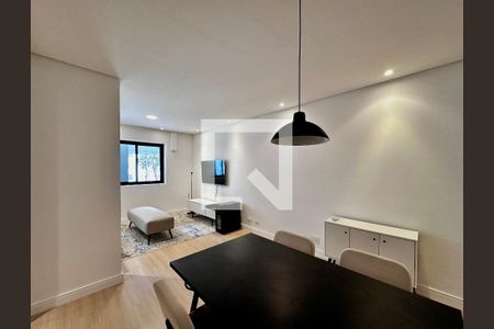 Sala de apartamento para alugar com 1 quarto, 62m² em Brooklin, São Paulo