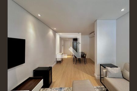 Sala de apartamento para alugar com 1 quarto, 62m² em Brooklin, São Paulo