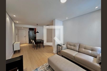 Sala de apartamento para alugar com 1 quarto, 62m² em Brooklin, São Paulo