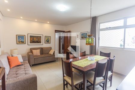 Sala de apartamento à venda com 3 quartos, 90m² em Sagrada Família, Belo Horizonte