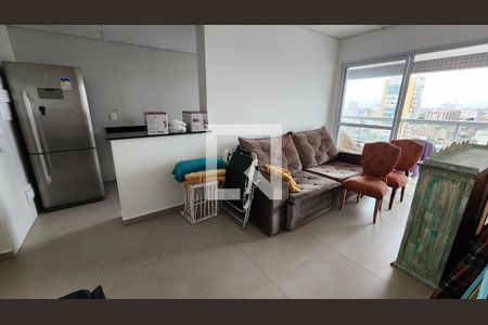 Sala de apartamento para alugar com 1 quarto, 53m² em Boqueirão, Santos