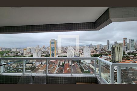 Vista da Sala de apartamento para alugar com 1 quarto, 53m² em Boqueirão, Santos