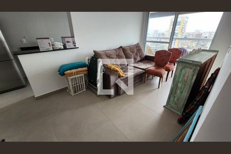 Sala de apartamento para alugar com 1 quarto, 53m² em Boqueirão, Santos