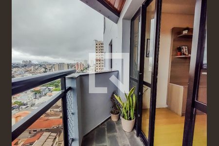 Varanda  de apartamento à venda com 3 quartos, 79m² em Vila Curuçá, Santo André