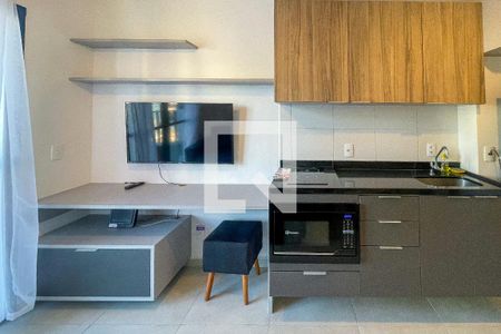 Sala/Cozinha de apartamento para alugar com 1 quarto, 27m² em Pinheiros, São Paulo