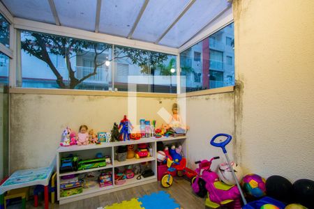 Área externa da sala de apartamento à venda com 3 quartos, 105m² em Vila Homero Thon, Santo André