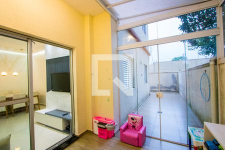 Área externa da sala de apartamento à venda com 3 quartos, 105m² em Vila Homero Thon, Santo André