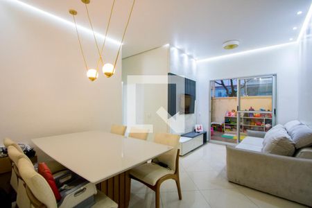 Sala de apartamento à venda com 3 quartos, 105m² em Vila Homero Thon, Santo André