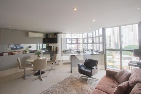 Sala de apartamento à venda com 1 quarto, 52m² em Campo Belo, São Paulo