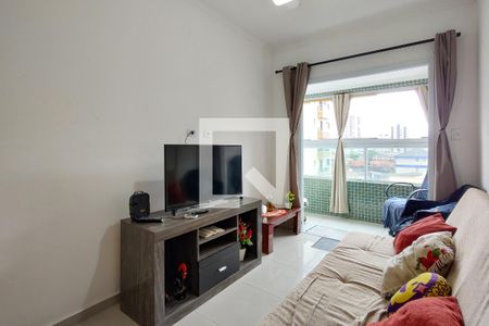 Sala de apartamento para alugar com 2 quartos, 68m² em Guilhermina, Praia Grande