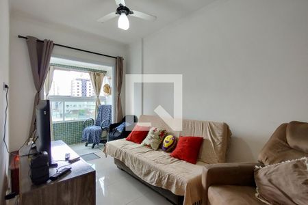 Sala de apartamento para alugar com 2 quartos, 68m² em Guilhermina, Praia Grande